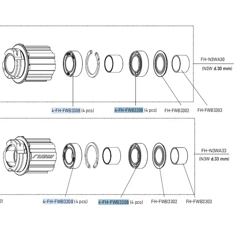 Campagnolo Hub Bearings in Silver-4