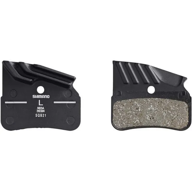 Shimano Spares N03A Resin Pad and Spring Alloy Back w/ Fin in Black-1