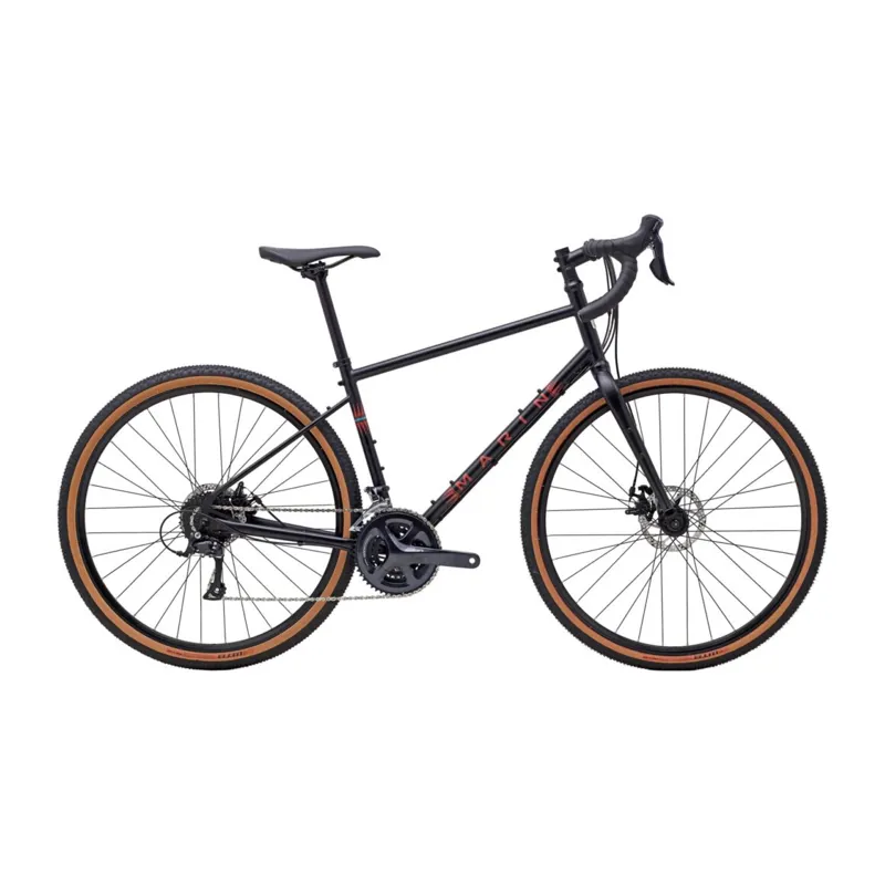 Marin Four Corners Gravel Bike in Satin Black/Red