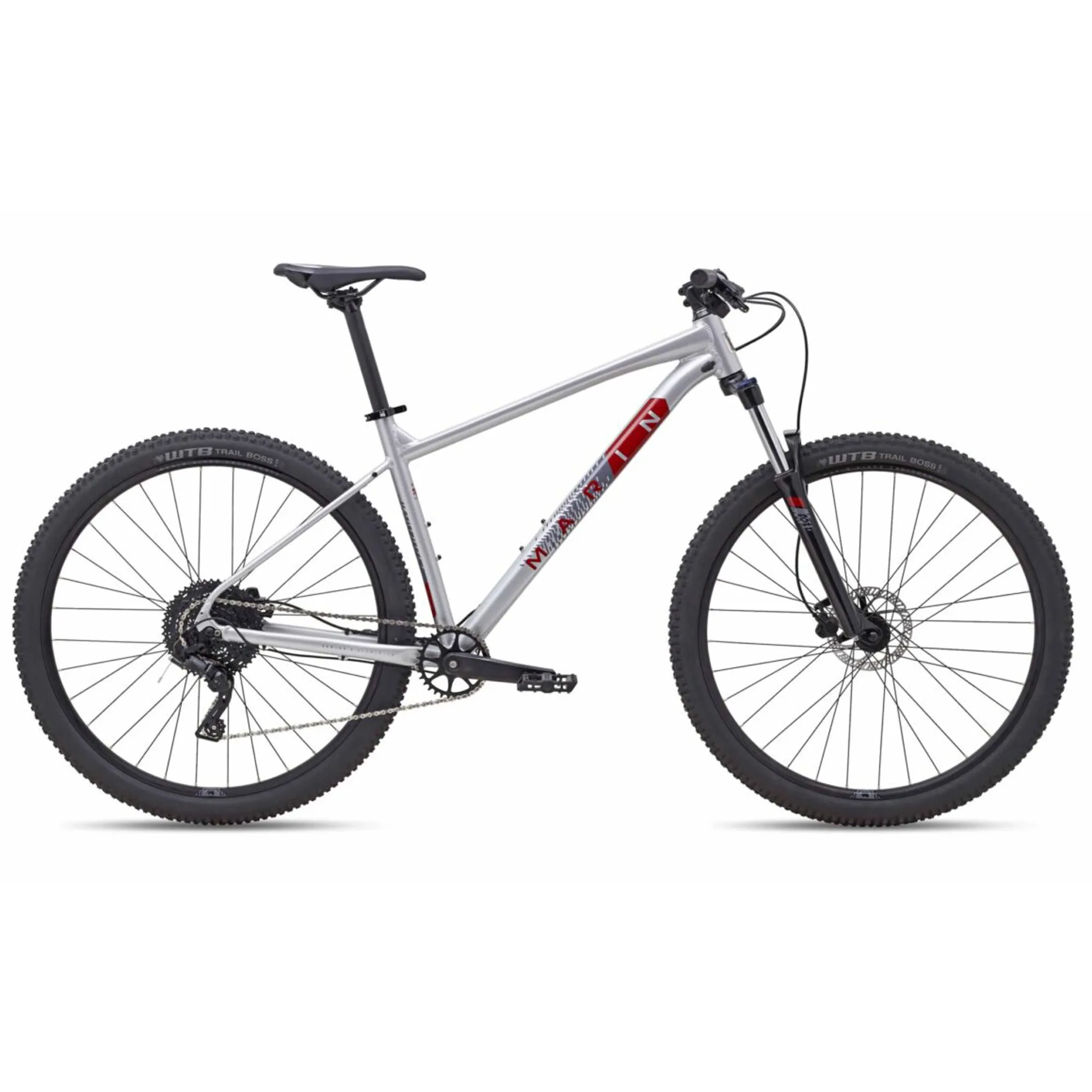 Marin Bobcat Trail 29 Mountain Bike in Gloss Silver/Red/Grey