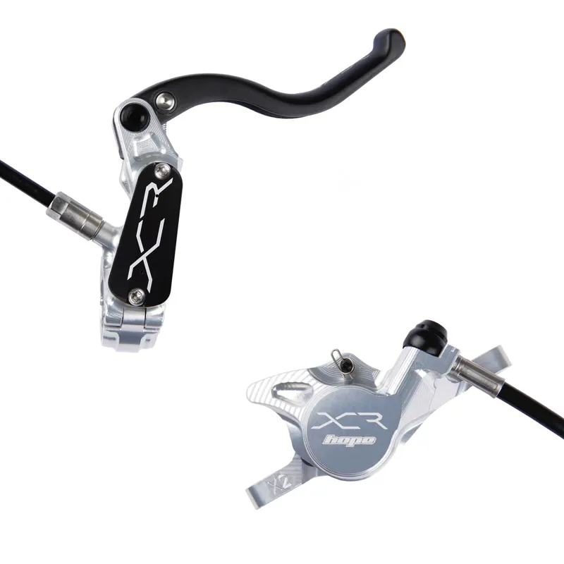 Hope XCR PRO X2 Front  No Rotor Right Silver black hose