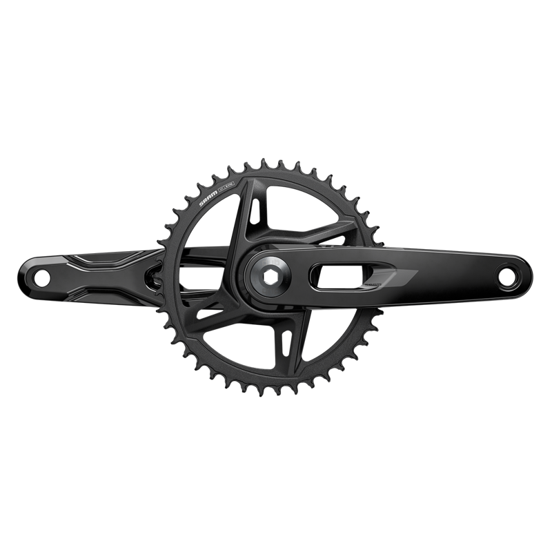 SRAM Rival 1x E1 XPLR Dub Wide DM 42-tooth Crankset w/o BB in Black-1